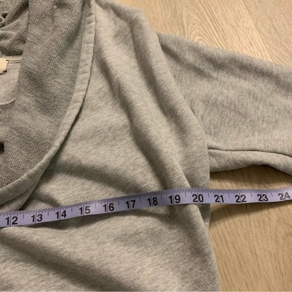 Aritzia Wilfred Roussea Zip Up Cardigan Sweater Light Grey - Picture 14 of 15